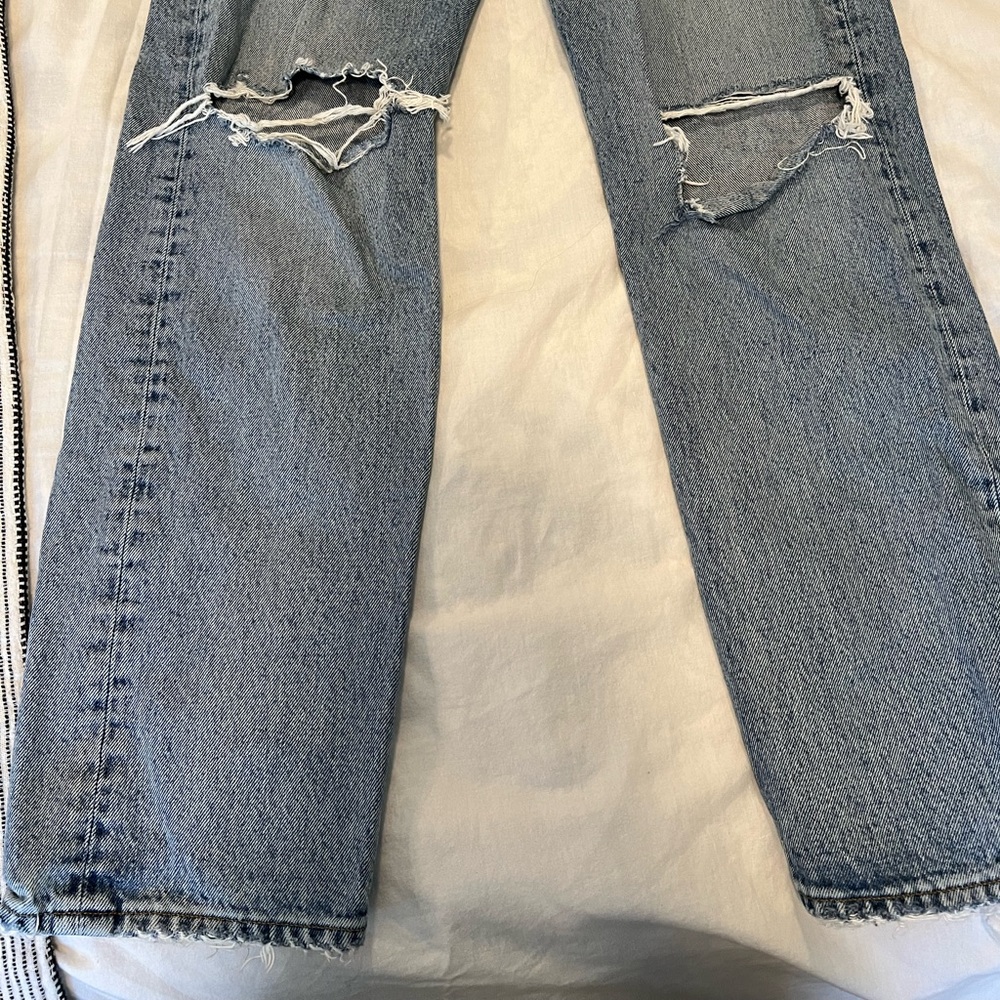 Agolde 90’s Mid Rise Loose in Isolate women’s size 25 - Picture 5 of 8